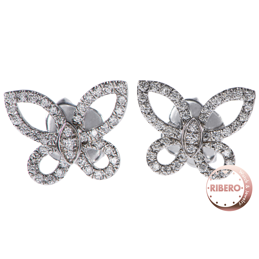 グラフ ミニ バタフライ シルエット ダイヤモンド イヤリング RGE1810 ピアス