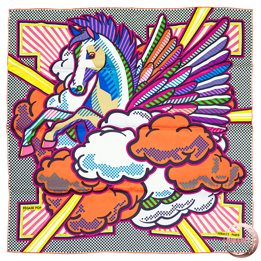 エルメス カレ70 Pegase Pop ペガサス ポップ スカーフ