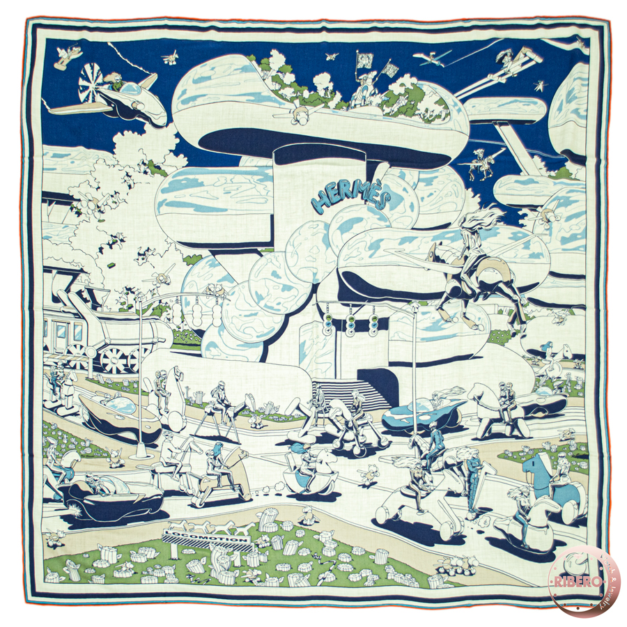 エルメス カレジェアン Hermes Locomotion エルメス ロコモーション 244098S 15 スカーフ カレ140 ショール ストール 2024SS