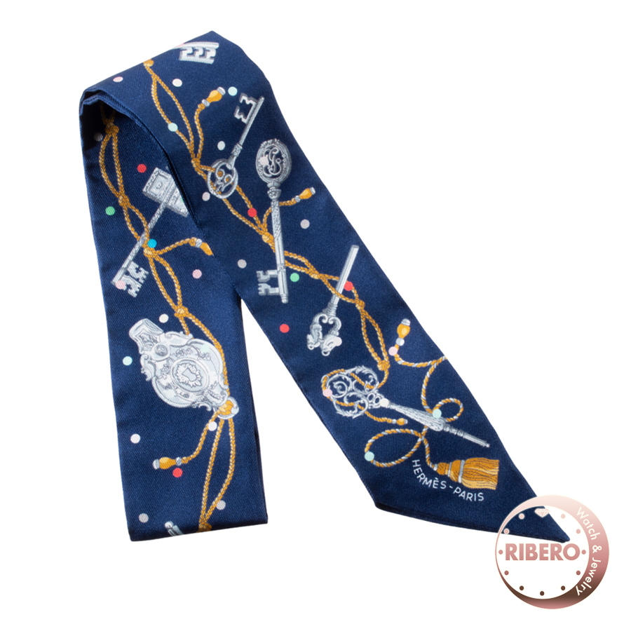 エルメス Les Cles a Pois レ・クレ・ア・ポア 063871S 07 ツイリー 2022SS スカーフ