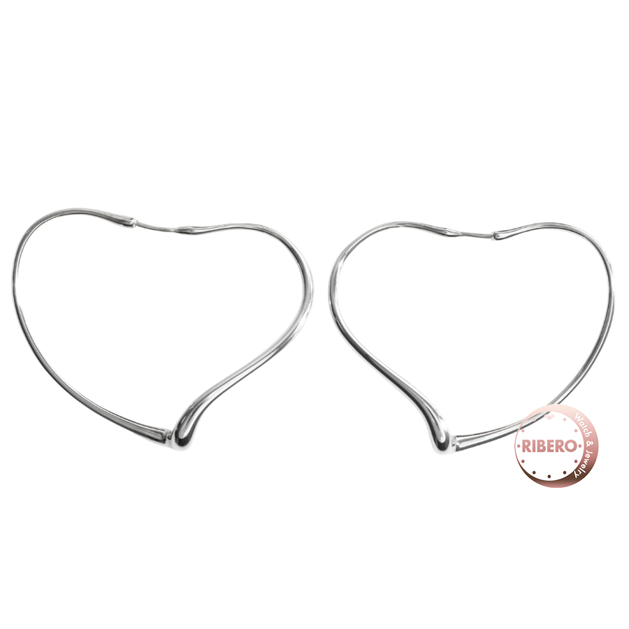 ティファニー エルサペレッティ オープン ハート フープ  ピアス イヤリング ミディアム