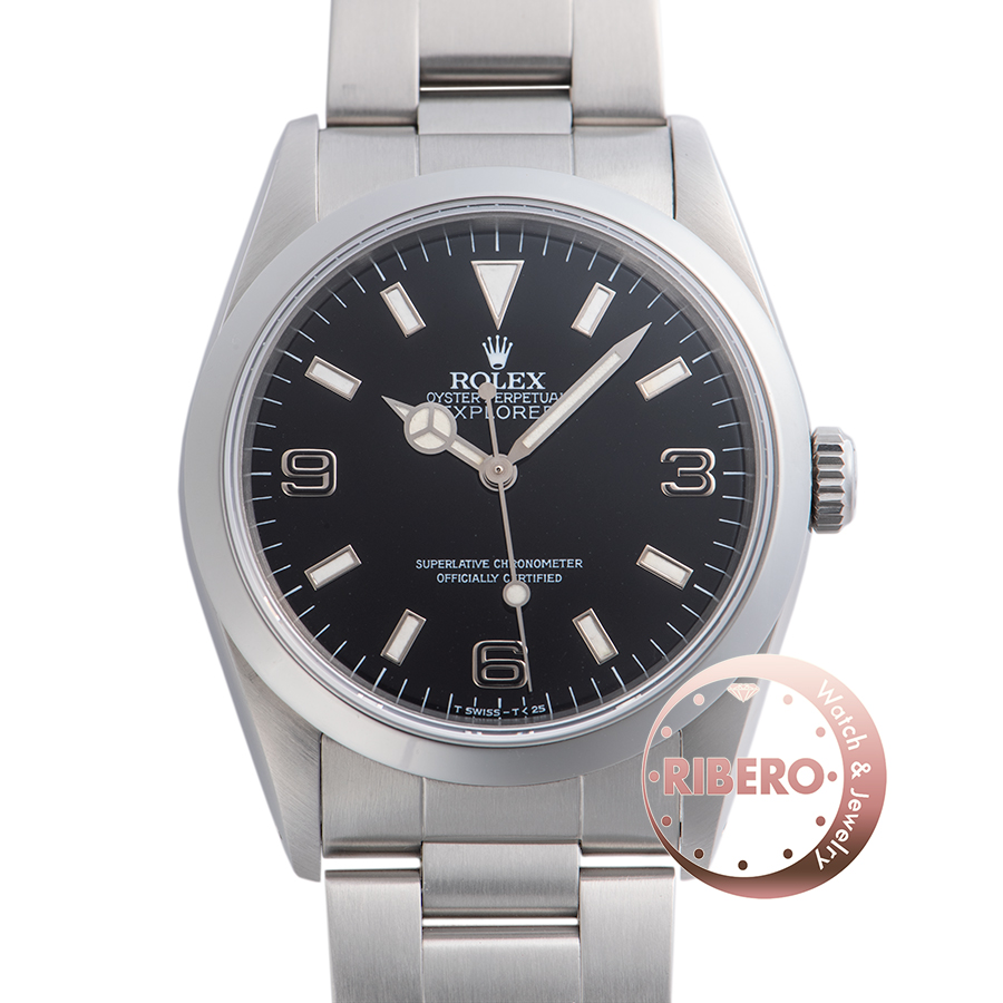 ロレックス 14270 E番 ブラックアウト ホワイトレター Tritium