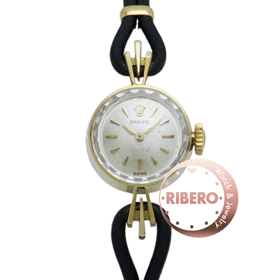 ロレックス カットガラス オーキッド アンティーク K18YG 手巻