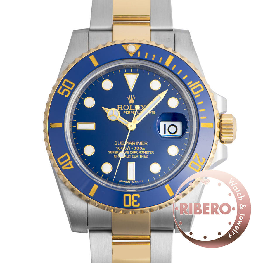 ロレックス サブマリーナデイト 116613LB V番 マットブルー