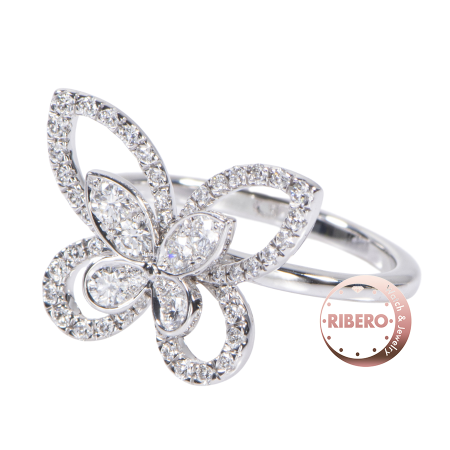 グラフ バタフライ シルエット ダイヤモンド RGR370 リング・指輪