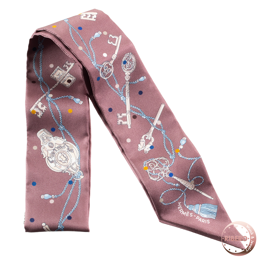 エルメス Les Cles a Pois レ・クレ・ア・ポア 063871S 01 ツイリー 2022SS スカーフ