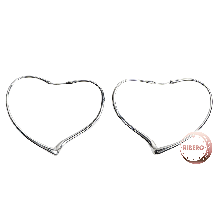 ティファニー エルサペレッティ オープン ハート フープ  ピアス イヤリング ミディアム