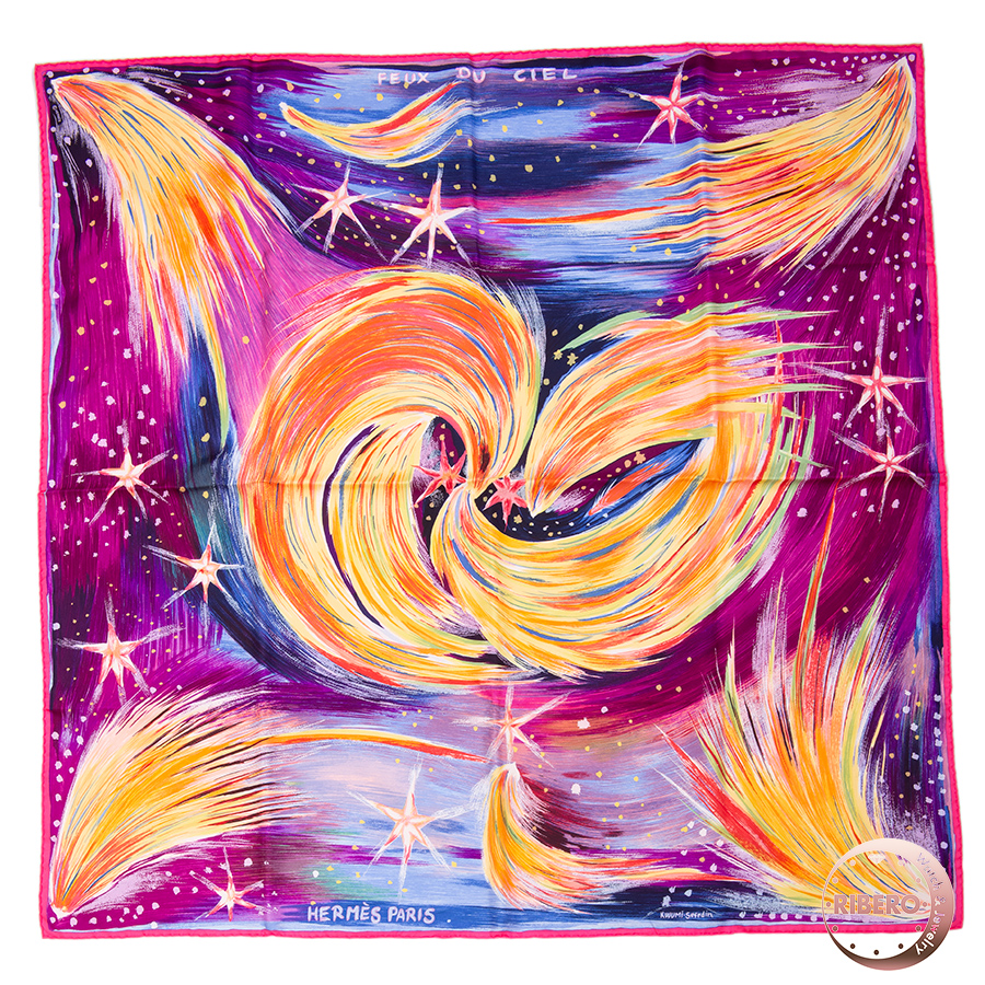 エルメス カレ90 FEUX DU CIEL 天の火 スカーフ