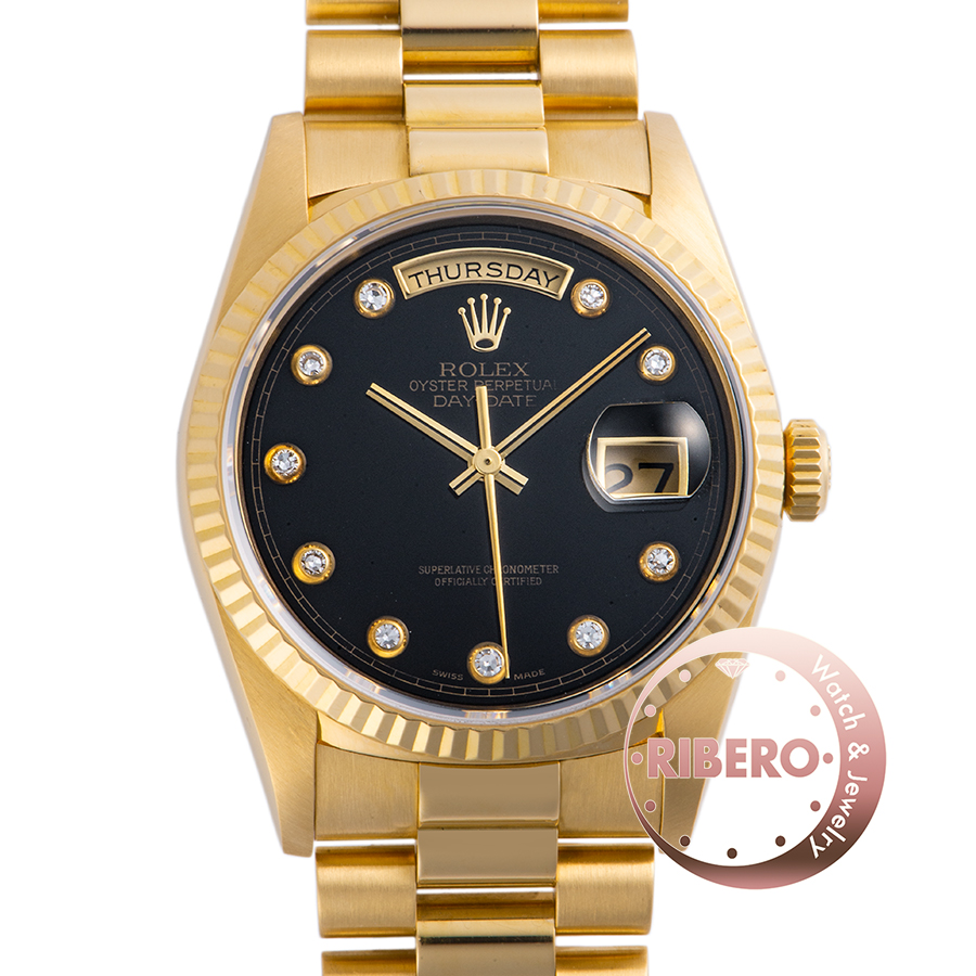 ロレックス 18238G W番 オニキス