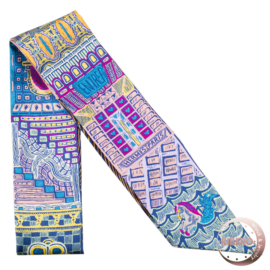 エルメス Super Silk Quest スーパーシルククエスト 064011S 03 ツイリー スカーフ 2023AW