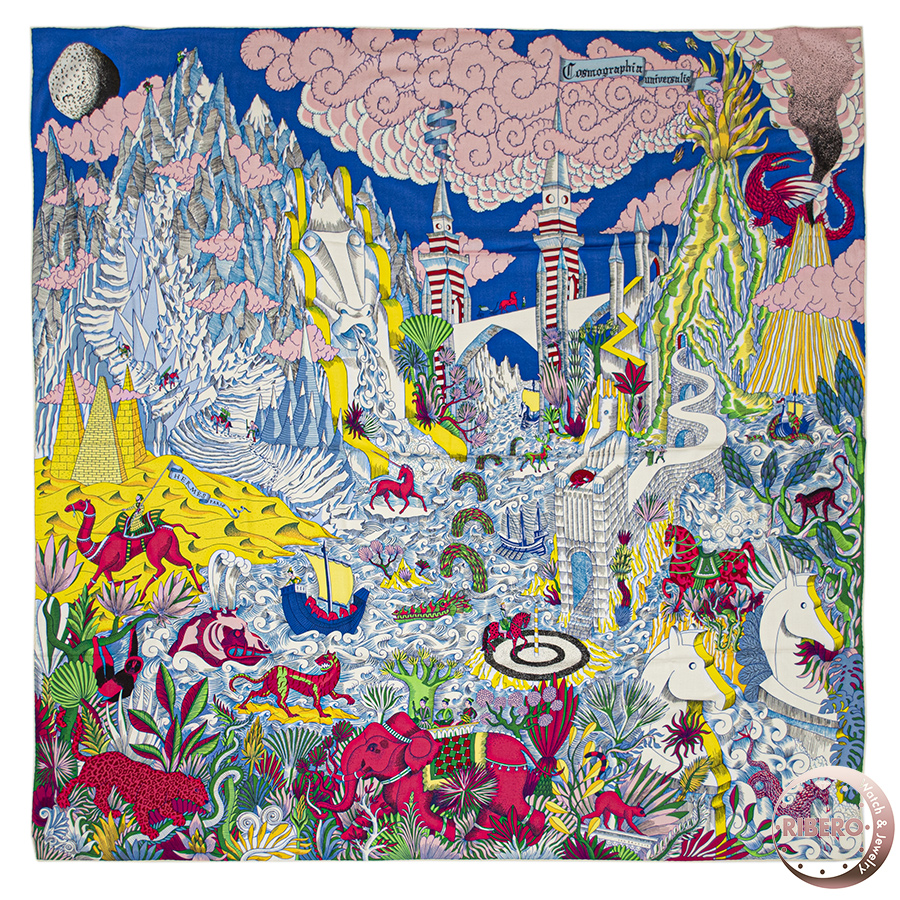 エルメス カレジェアン Cosmographia Universalis 宇宙誌 243365S 13 スカーフ ショール ストール カレ140 カシシル 2020SS