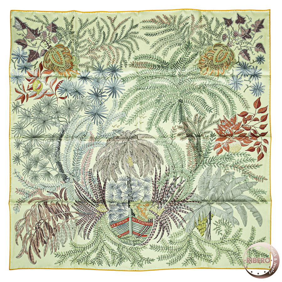エルメス Carre 90 Double Face Le Jardin des Peintres カレ ダブルフェイス 90 画家たちの庭 903908S 03 スカーフ 2023SS
