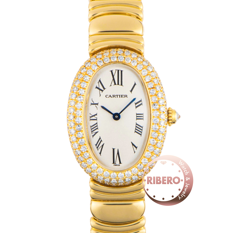 カルティエ ベニュワール WB5004D8 ベゼル3重ダイヤモンド
