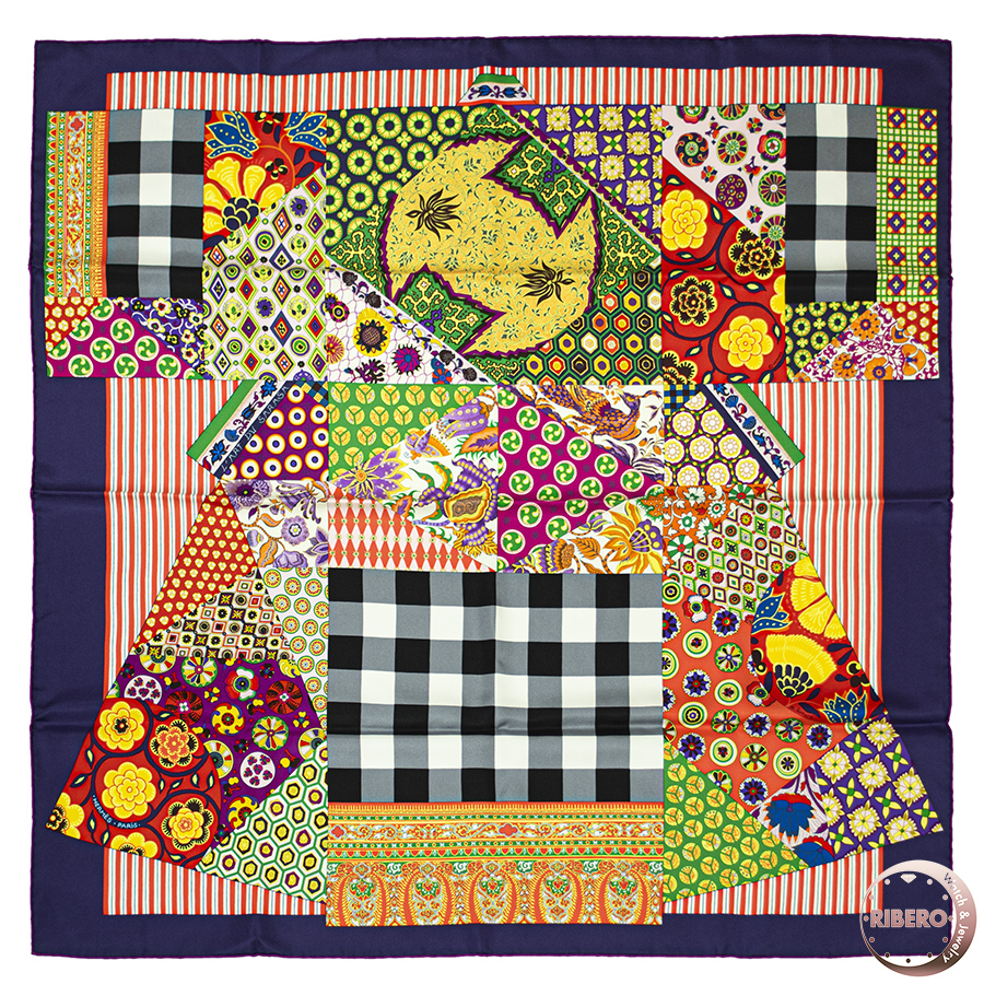 エルメス カレ90 L'Art du Sarasa(更紗のアート) 003273S 07 スカーフ