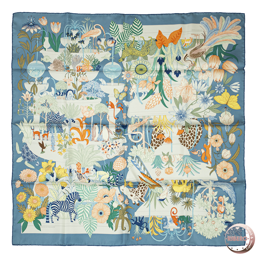 エルメス カレ90 Precious Paradise プレシャス パラダイス 004094S 07 スカーフ