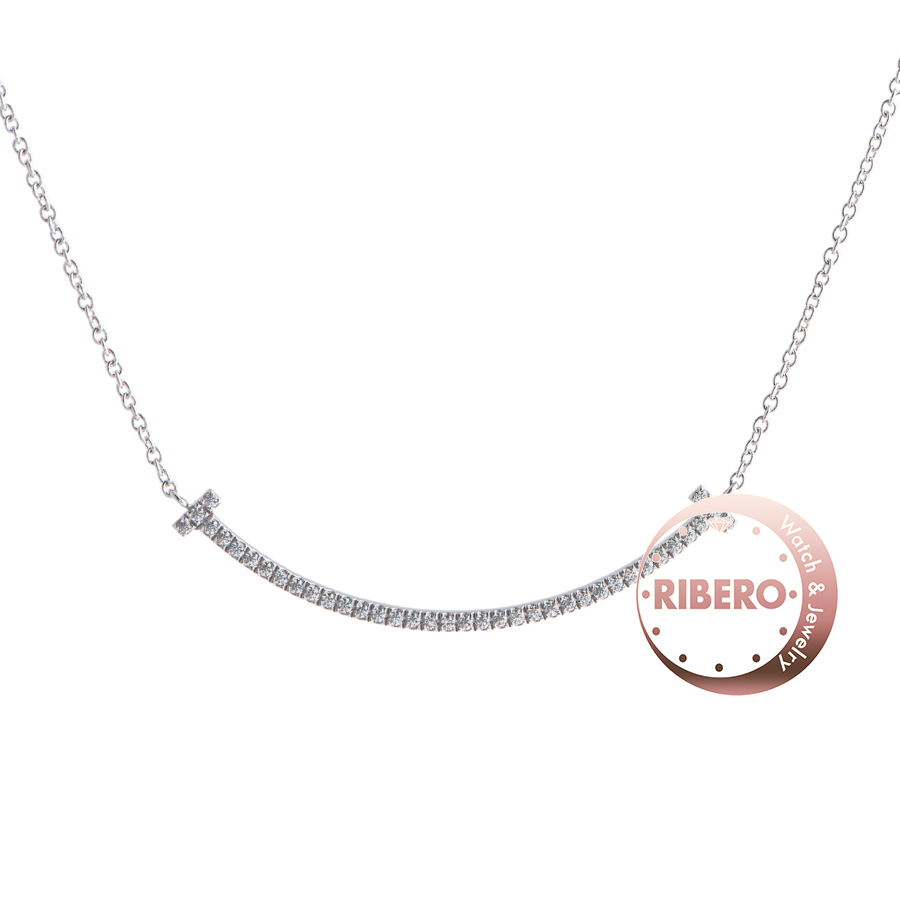 ティファニー Tスマイル ペンダント スモール ネックレス ダイヤモンド