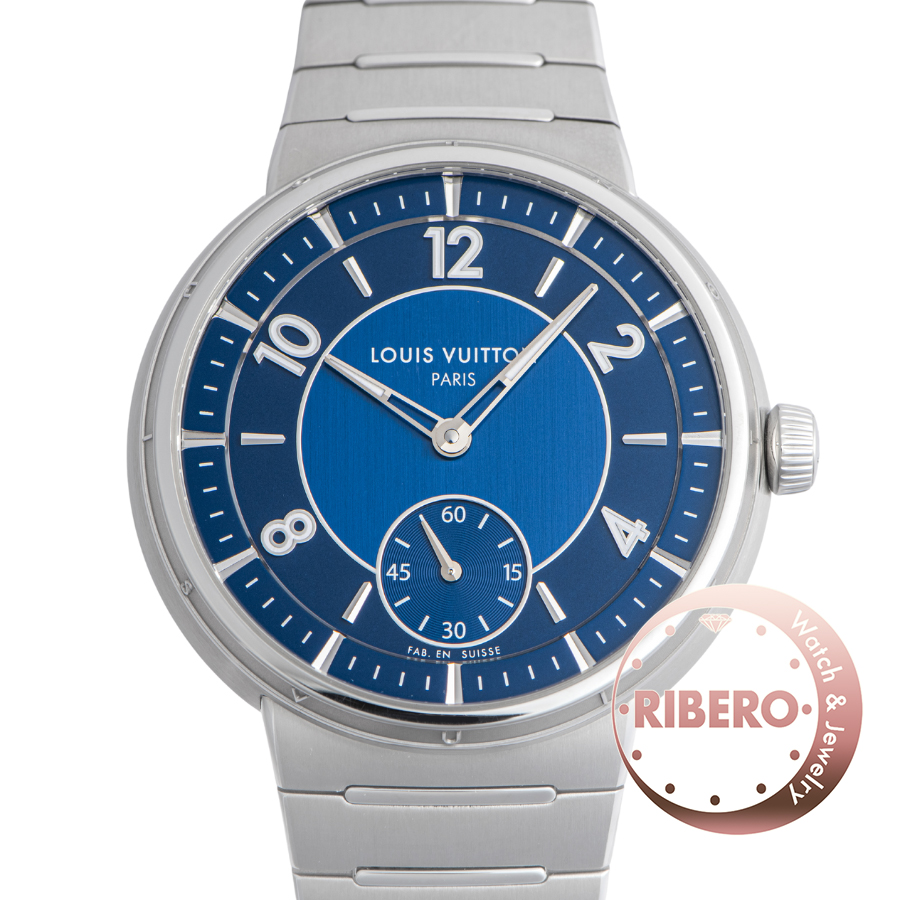 ルイ・ヴィトン タンブール オトマティック スティール ブルー W1ST20