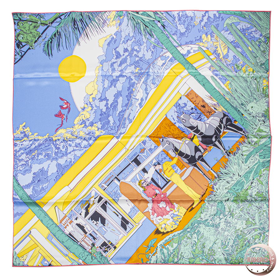 エルメス カレ70 Rendez-Vous Galant ランデヴーギャラン 983855S 08 スカーフ