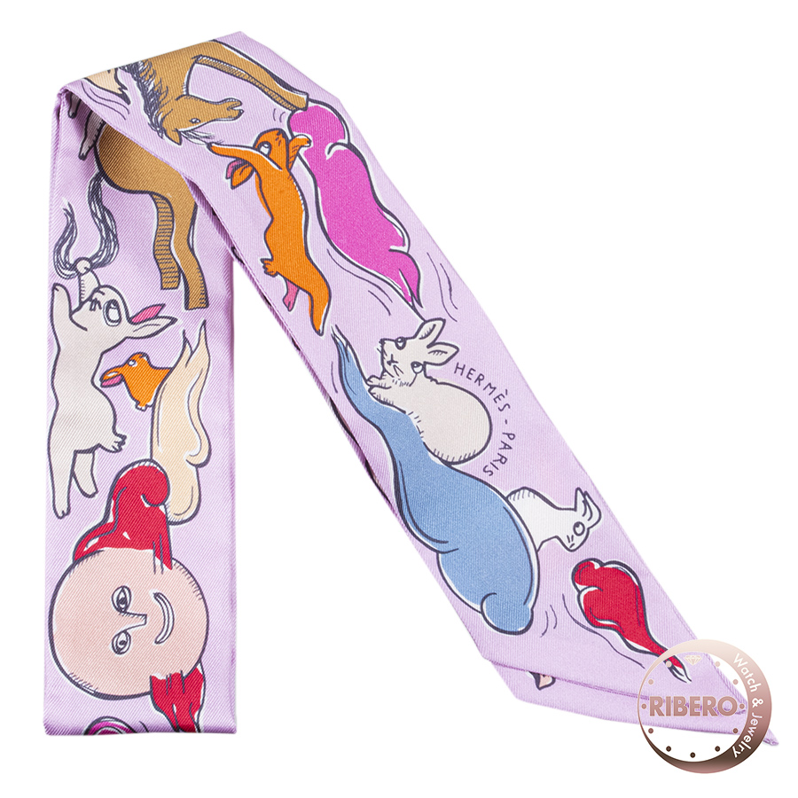 エルメス Mille et Un Lapins 千と一羽のうさぎ 064007S 03 ツイリー 2023AW スカーフ