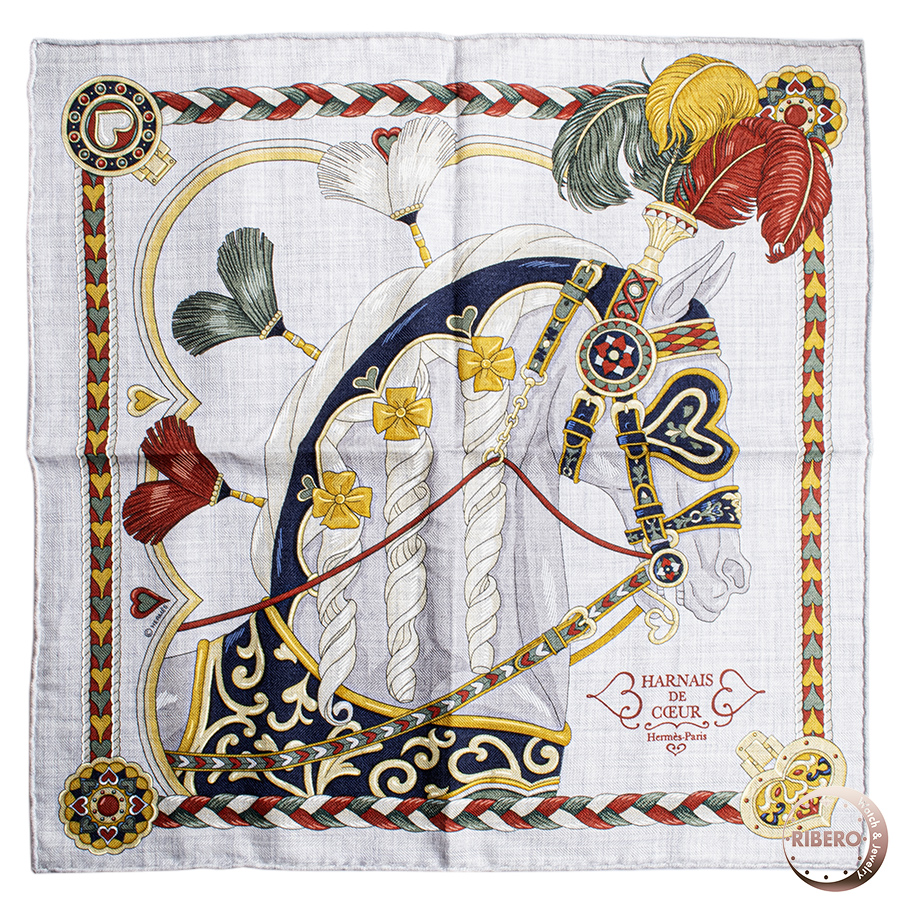エルメス ガヴロッシュ Harnais de Coeur アルネ ドゥ クール 744173S 08 スカーフ カレ45 2024SS