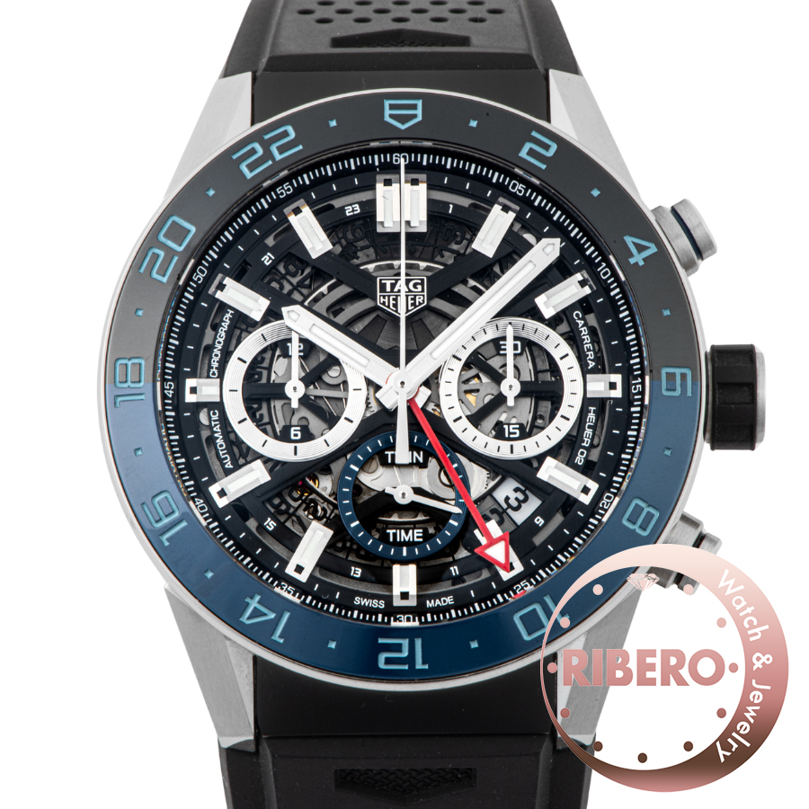 タグホイヤー カレラ キャリバー ホイヤー02 クロノグラフ GMT CBG2A1Z.FT6157