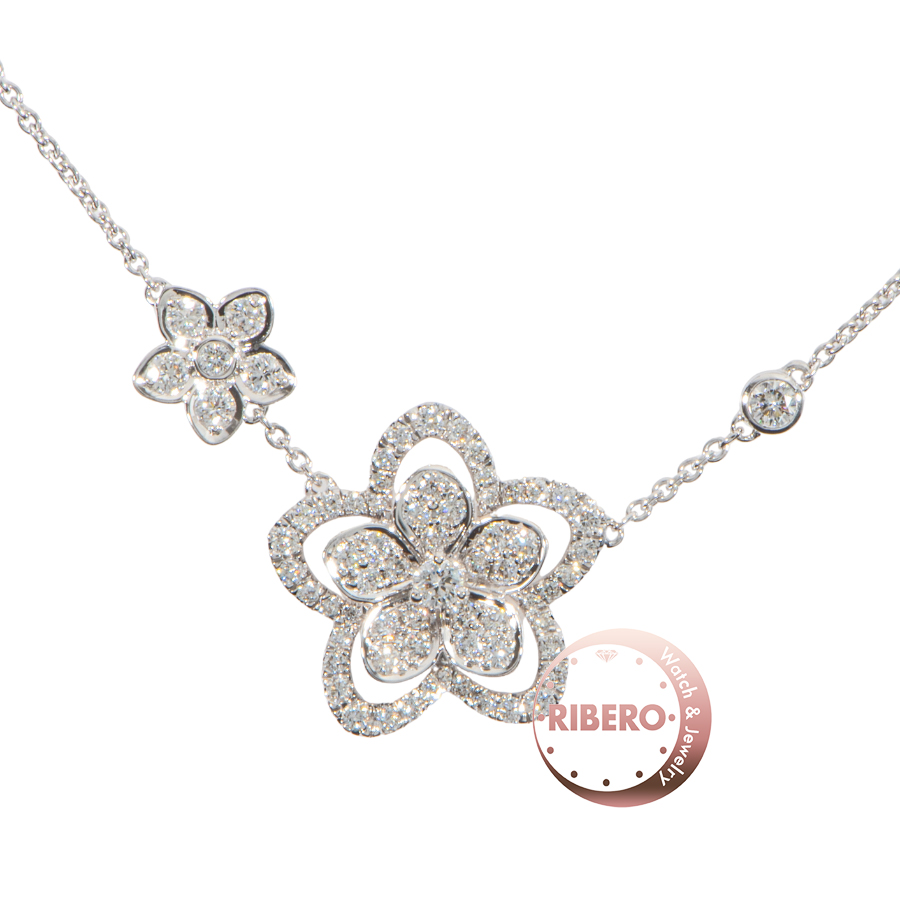 グラフ ワイルドフラワー ダブル ダイヤモド ペンダント