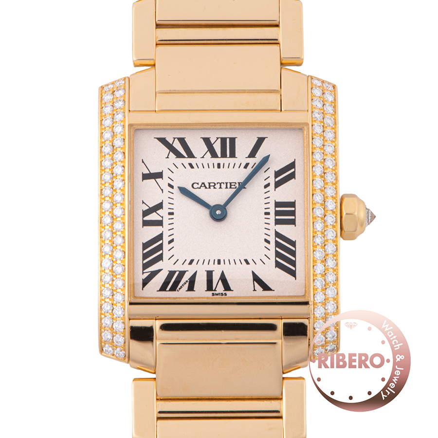 カルティエ タンクフランセーズMM WE1008R8 サイドダイヤモンド