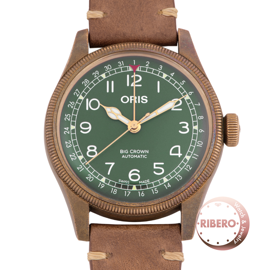 オリス ビッグクラウン ポインターデイト 0175477413167-0752058BR 80THアニバーサリーエディション