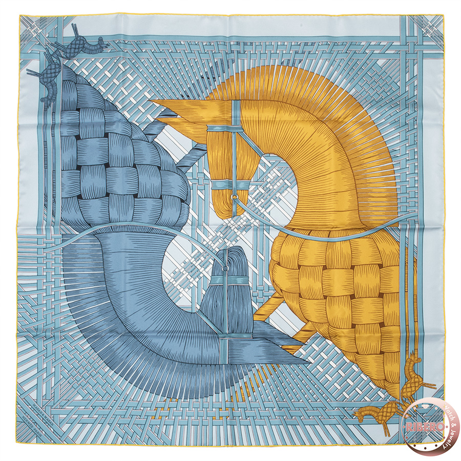 エルメス カレ90　Masan & Masan マサン・マサン 003684S 16 スカーフ 2021AW