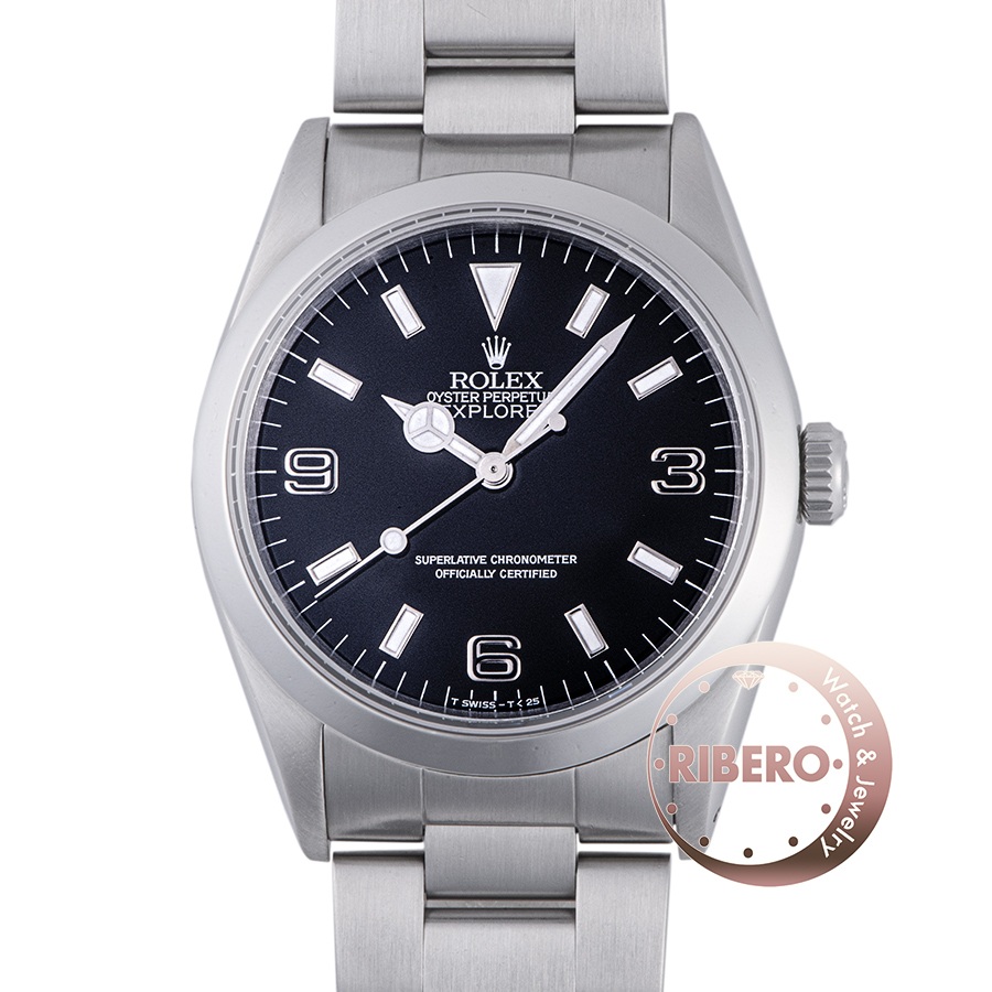 ロレックス エクスプローラー1 14270 E番 ブラックアウト シルバーレター