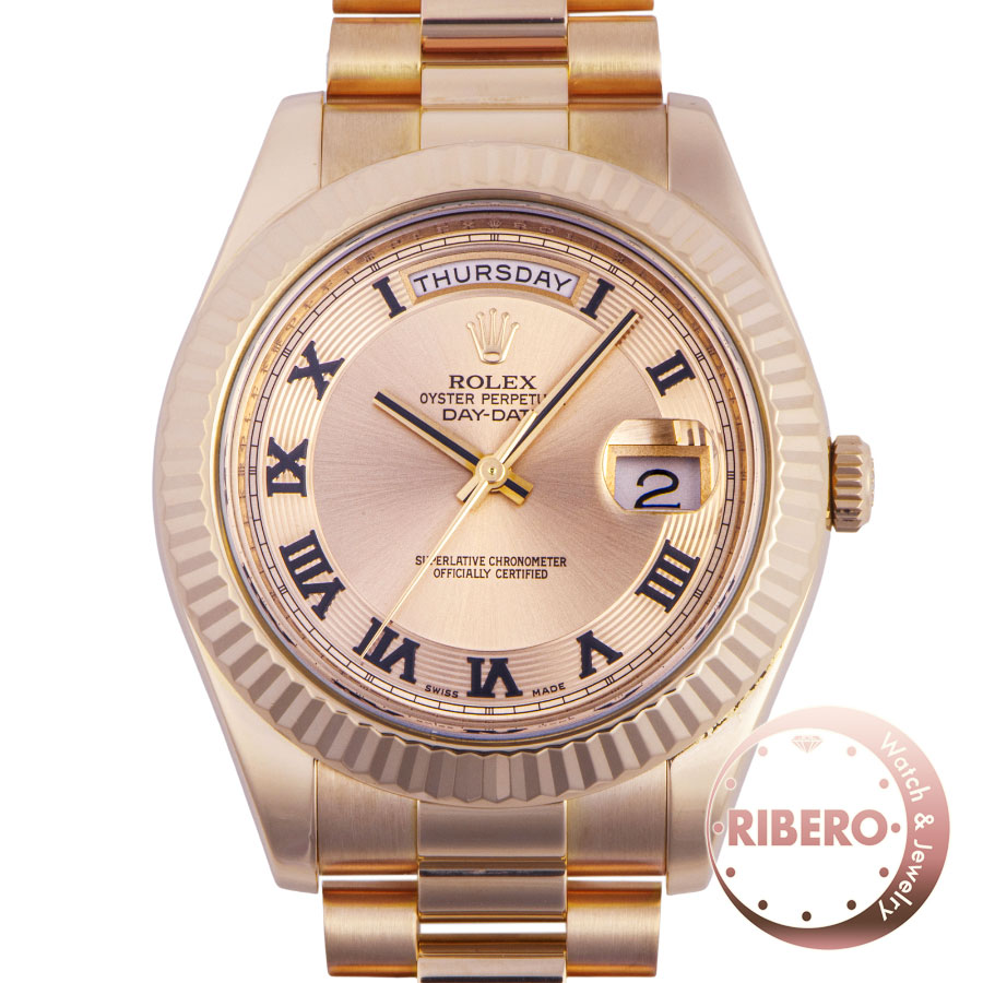 ロレックス デイデイト2 218235 V番 コンセントリックローマン