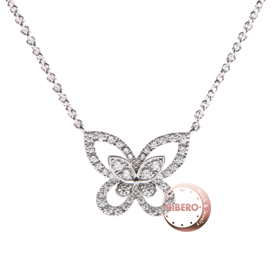 グラフ バタフライ シルエット ダイヤモンド ミニ ペンダント RGP695 ネックレス