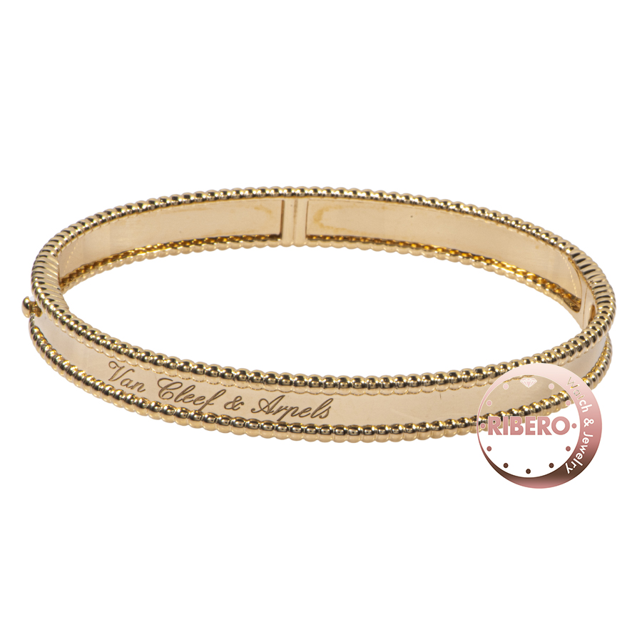 ヴァンクリーフ＆アーペル ペルレ シニアチュール VCARP3K900 ブレスレット ラージモデル SNOE刻印 バングル