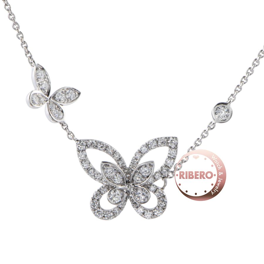 グラフ ダブル バタフライ シルエット ダイヤモンド ペンダント RGP745 ネックレス