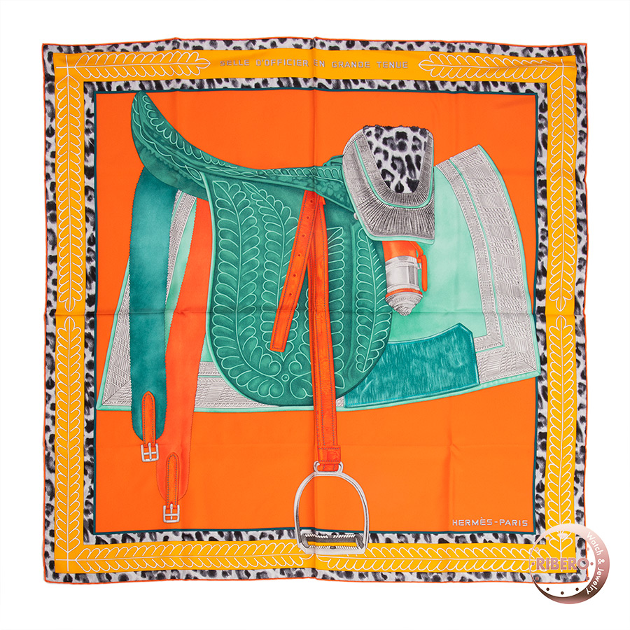 エルメス カレ90 Selle d'Officier en Grande Tenue 士官鞍の礼装 003108S 01 スカーフ