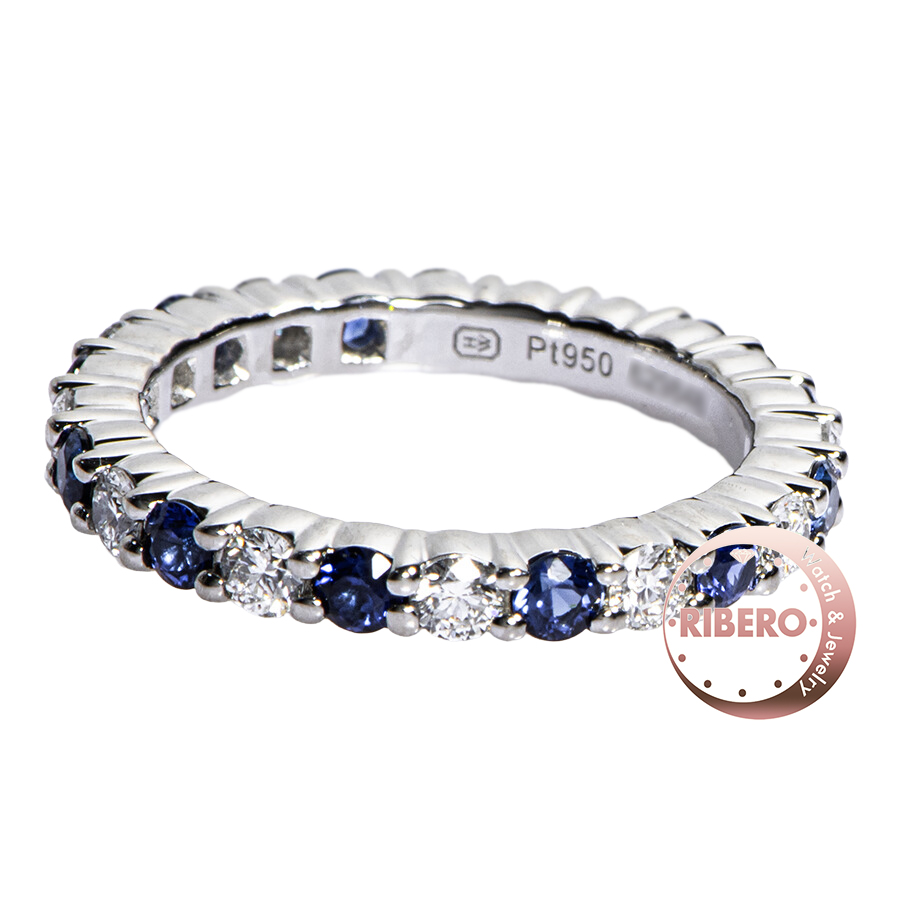 ハリーウィンストン ラウンドカット サファイア＆ダイヤモンド プロングセット WBSPRDS05SP05 リング・指輪