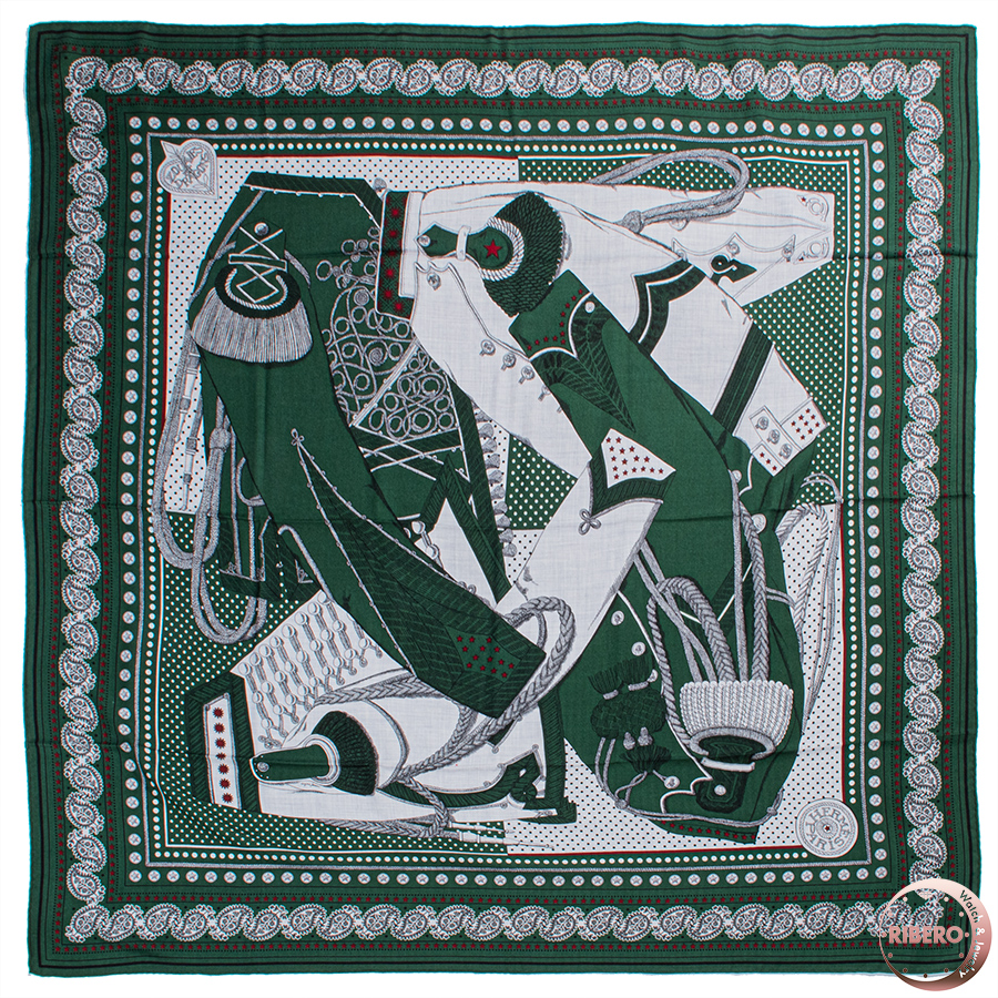 エルメス カレジェアン Zouaves et Dragons Bandana ズアヴとドラゴン・バンダナ 244048S 07 スカーフ カレ140　カシシル　ストール　ショール 2023AW