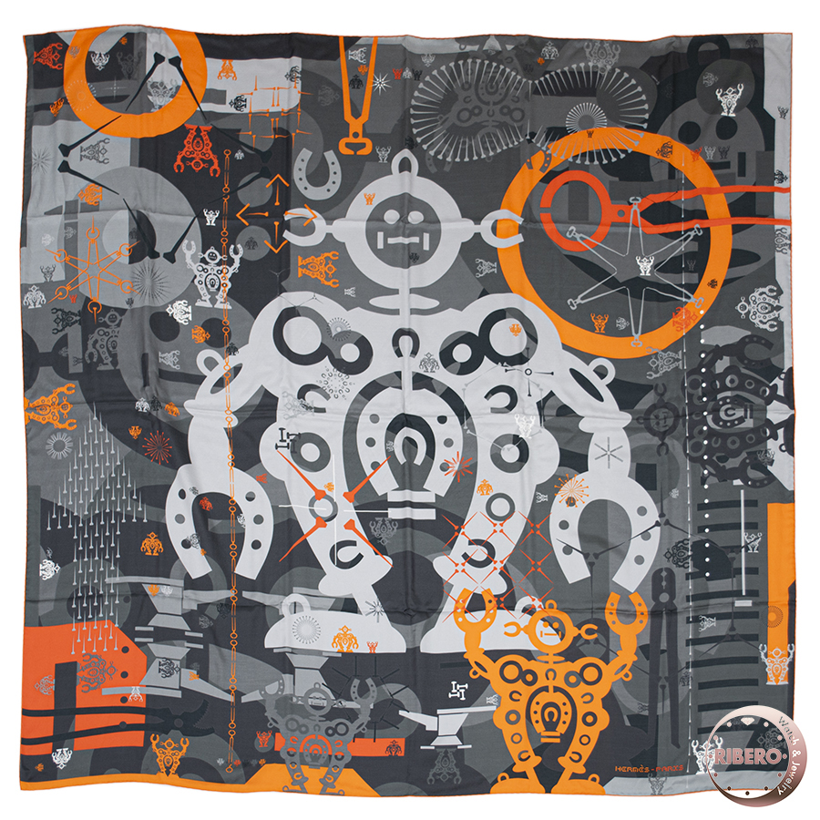 エルメス カレジェアン　Mr Farrier  ハロー・ミスター・ファリエール 553771T スカーフ ショール ストール カレ140 